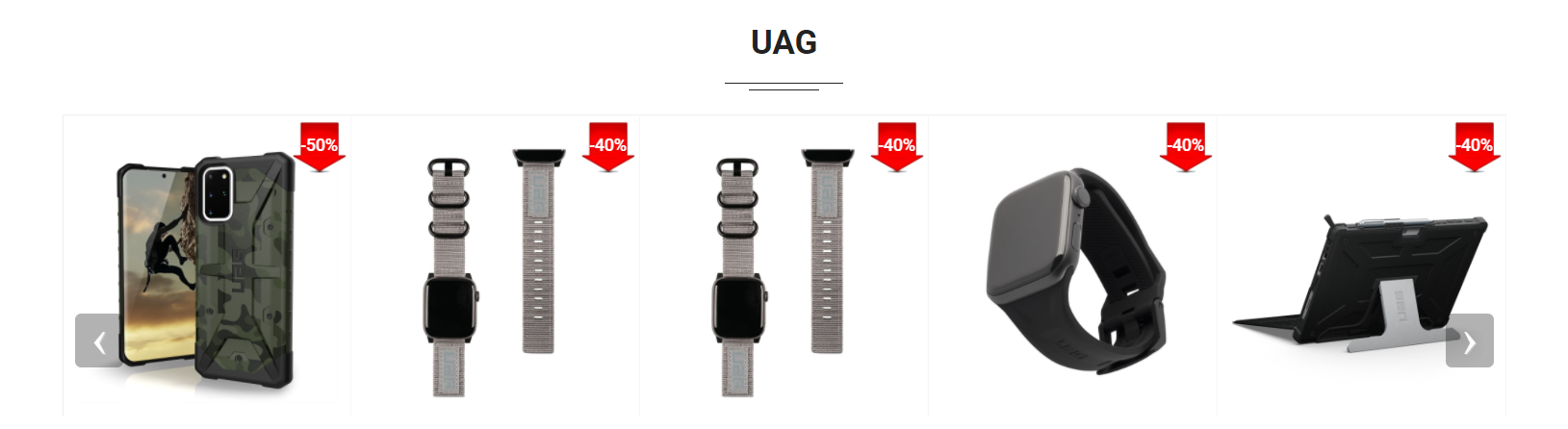 Các sản phẩm của UAG cũng được khuyến mãi siêu khủng